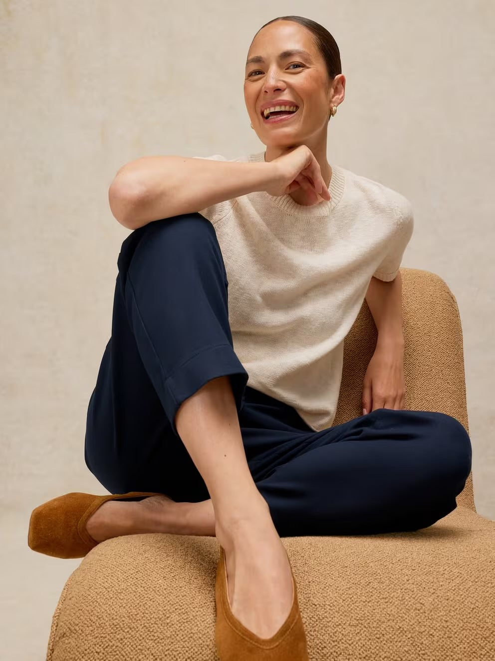 White Stuff Womens Illy Crop Trousers 446857 Navy