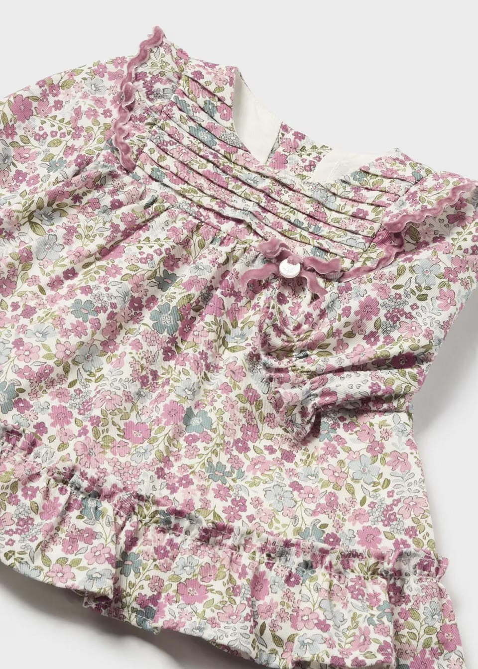 Mayoral Baby Girls Floral Dress 2887 Clothing 4-6M / Pink,6-9M / Pink,12M / Pink,18M / Pink