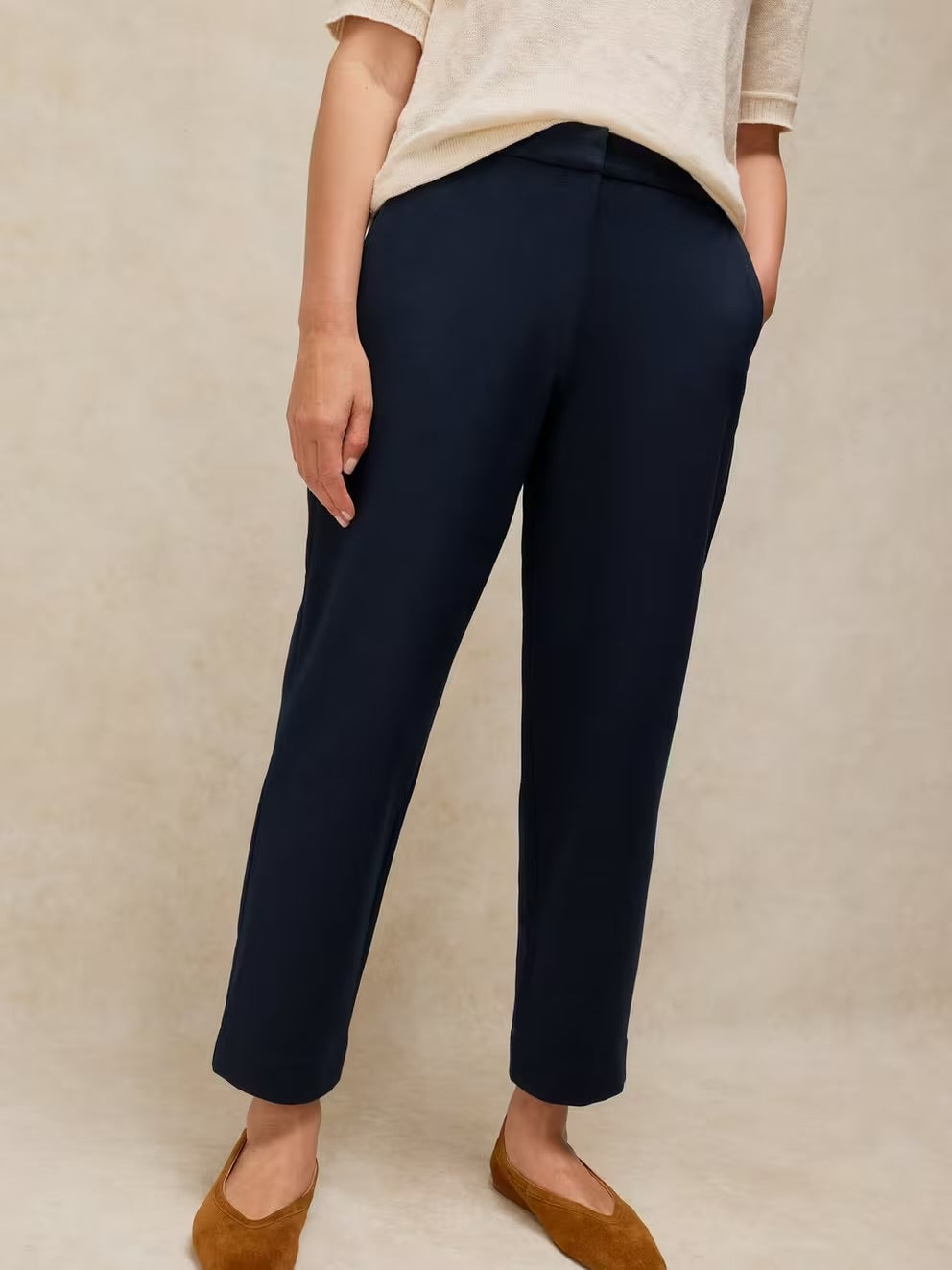 White Stuff Womens Illy Crop Trousers 446857 Navy