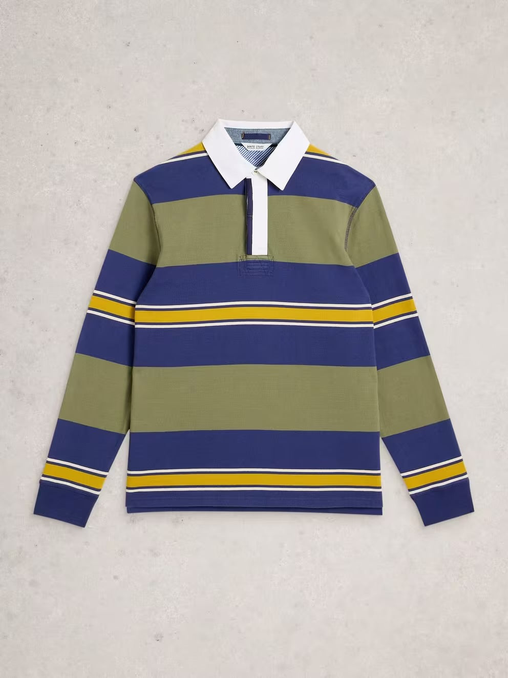 White Stuff Mens Rugby Shirt 444963 Green Multi Clothing M / Green,L / Green,XL / Green,XXL / Green