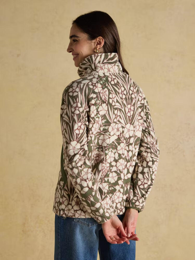 Joules Womens Olivia Fleece Am8435 Olive Floral Clothing UK8 / Olive,UK10 / Olive,UK12 / Olive,UK14 / Olive,UK16 / Olive