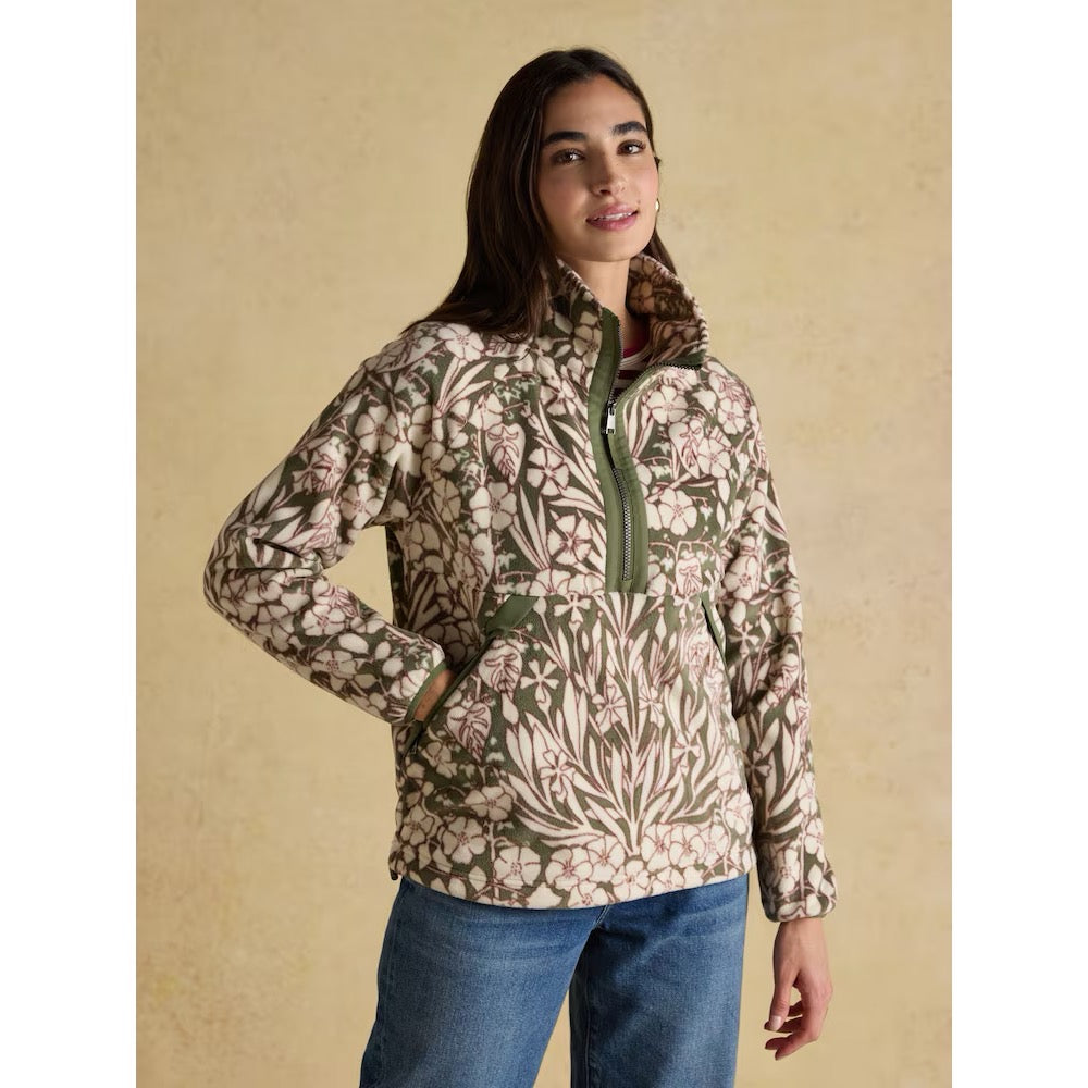 Joules Womens Olivia Fleece Am8435 Olive Floral Clothing UK8 / Olive,UK10 / Olive,UK12 / Olive,UK14 / Olive,UK16 / Olive