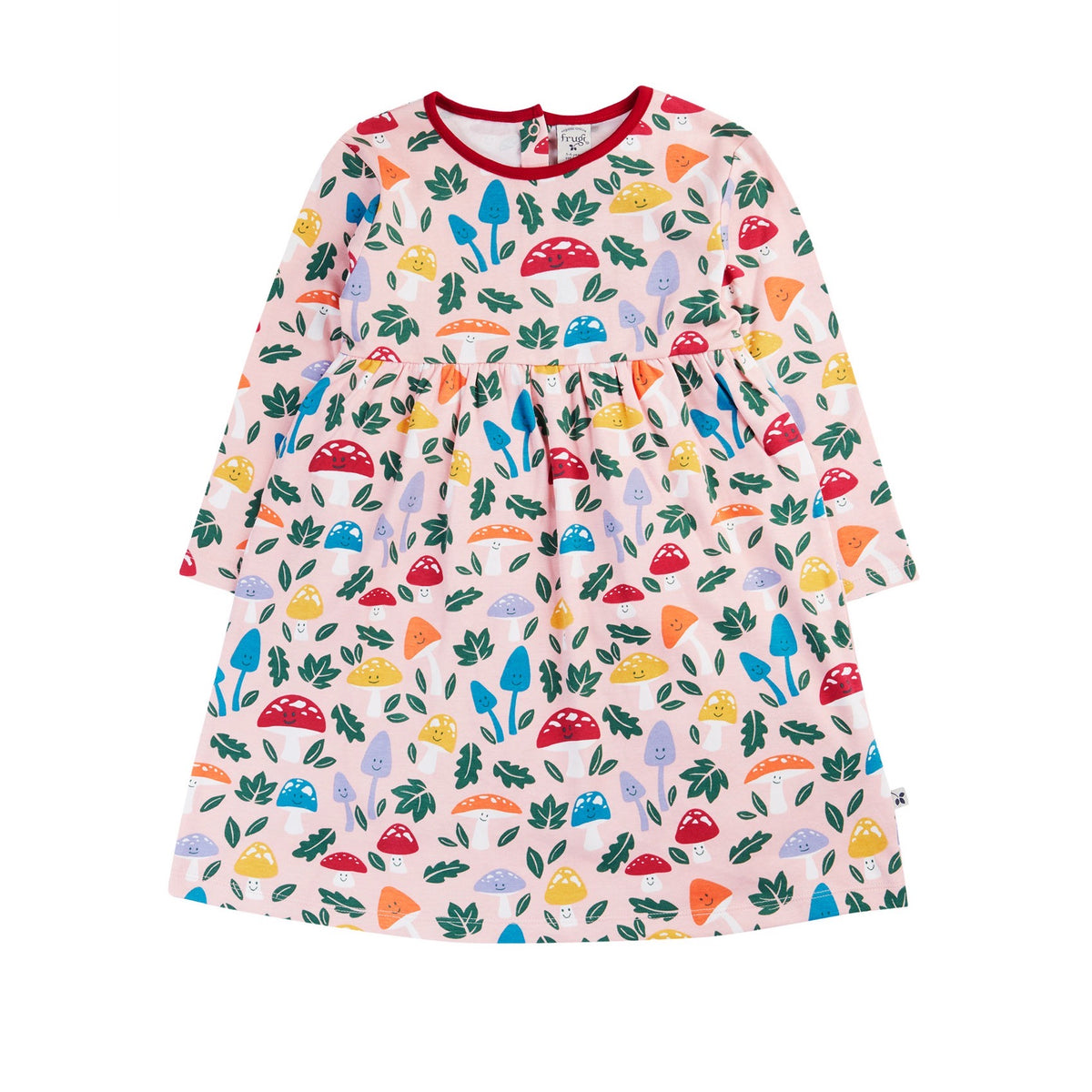 Frugi Amelia Infant Dress 501193A5plfg Fun-Guys Clothing 3-6M / Pink,6-9M / Pink,9-12M / Pink,12-18M / Pink,18-24M / Pink