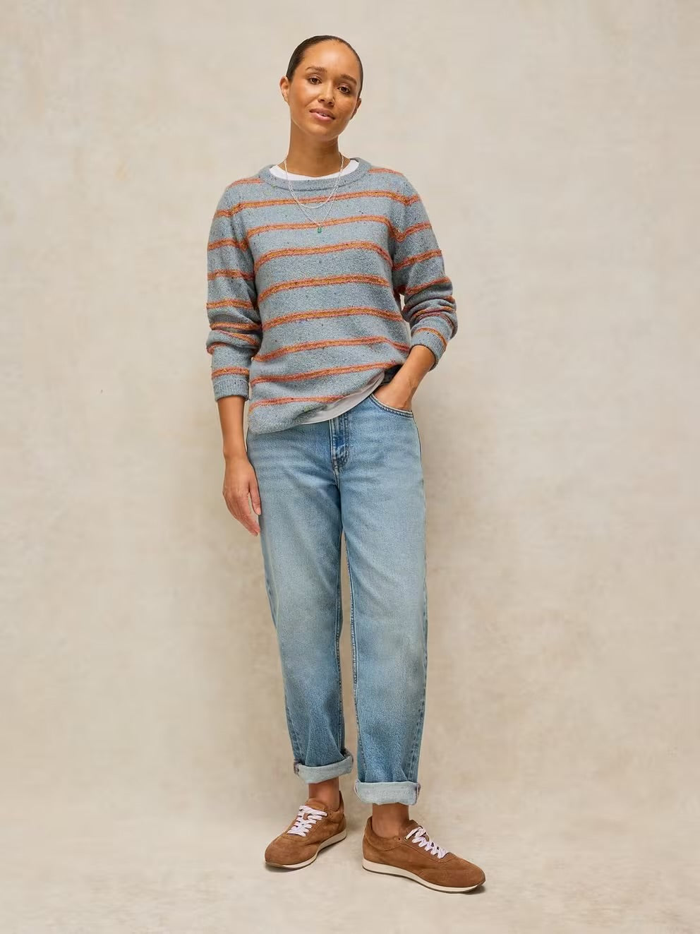 White Stuff Womens Talia Nep Stripe Jumper 446749