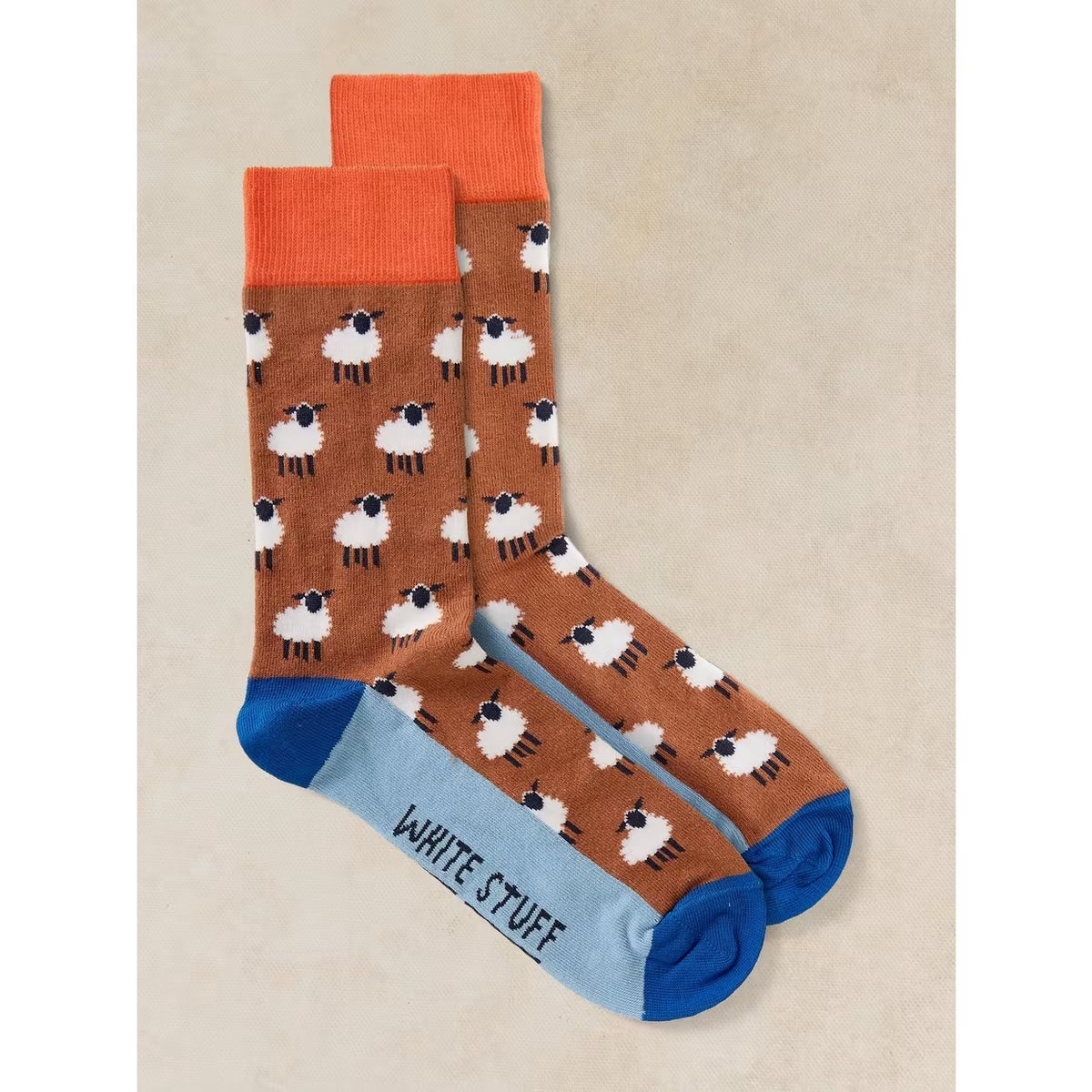 White Stuff Mens Sheep Socks 446799 Dark Chartreuse