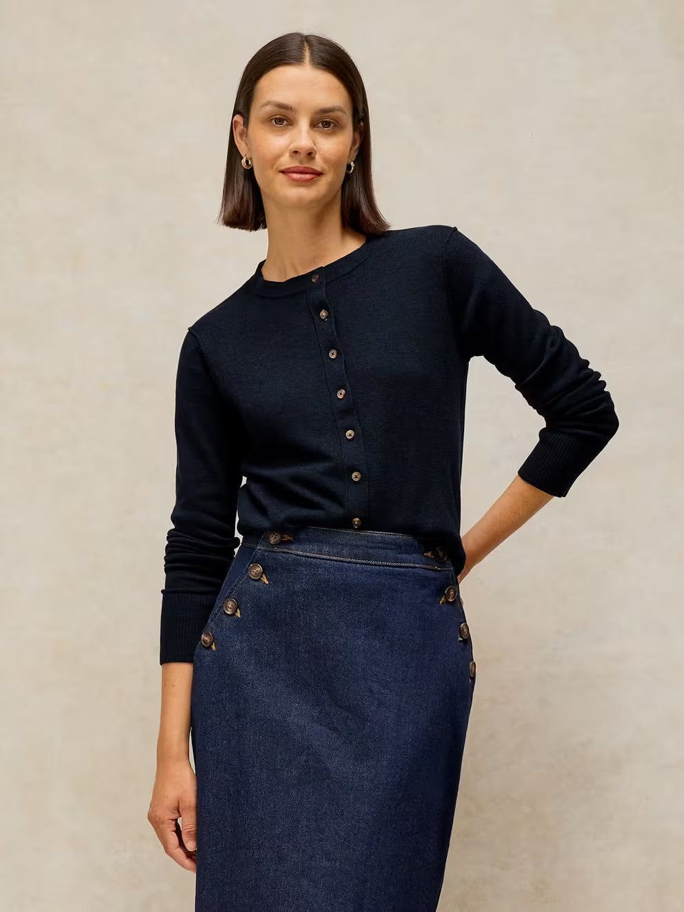 White Stuff Womens Lois Cardigan 446740 Navy Clothing UK8 / Navy,UK10 / Navy,UK12 / Navy,UK14 / Navy,UK16 / Navy,UK18 / Navy