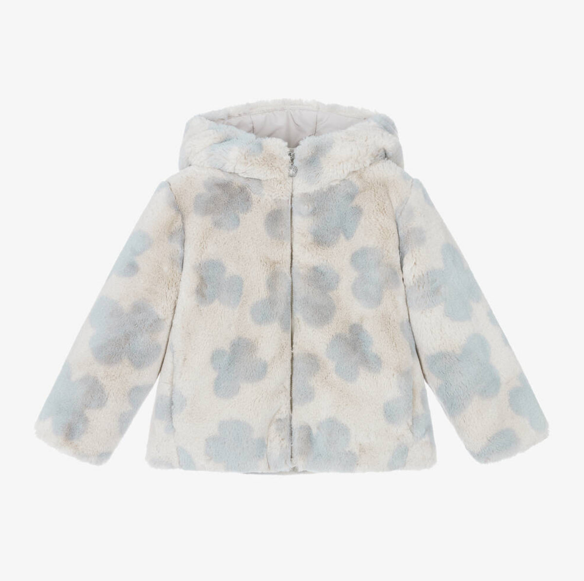 Mayoral Girls Faux Fur Coat 4486 Sky Blue Print Clothing 4YRS / Sky Blue,5YRS / Sky Blue,6YRS / Sky Blue,8YRS / Sky Blue,9YRS / Sky Blue
