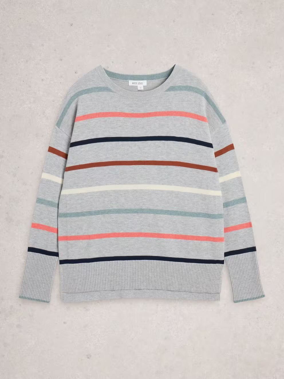 White Stuff Womens Olive Stripe Jumper 444048 Grey Multi Clothing UK8 / Grey,UK10 / Grey,UK12 / Grey,UK14 / Grey,UK16 / Grey,UK18 / Grey