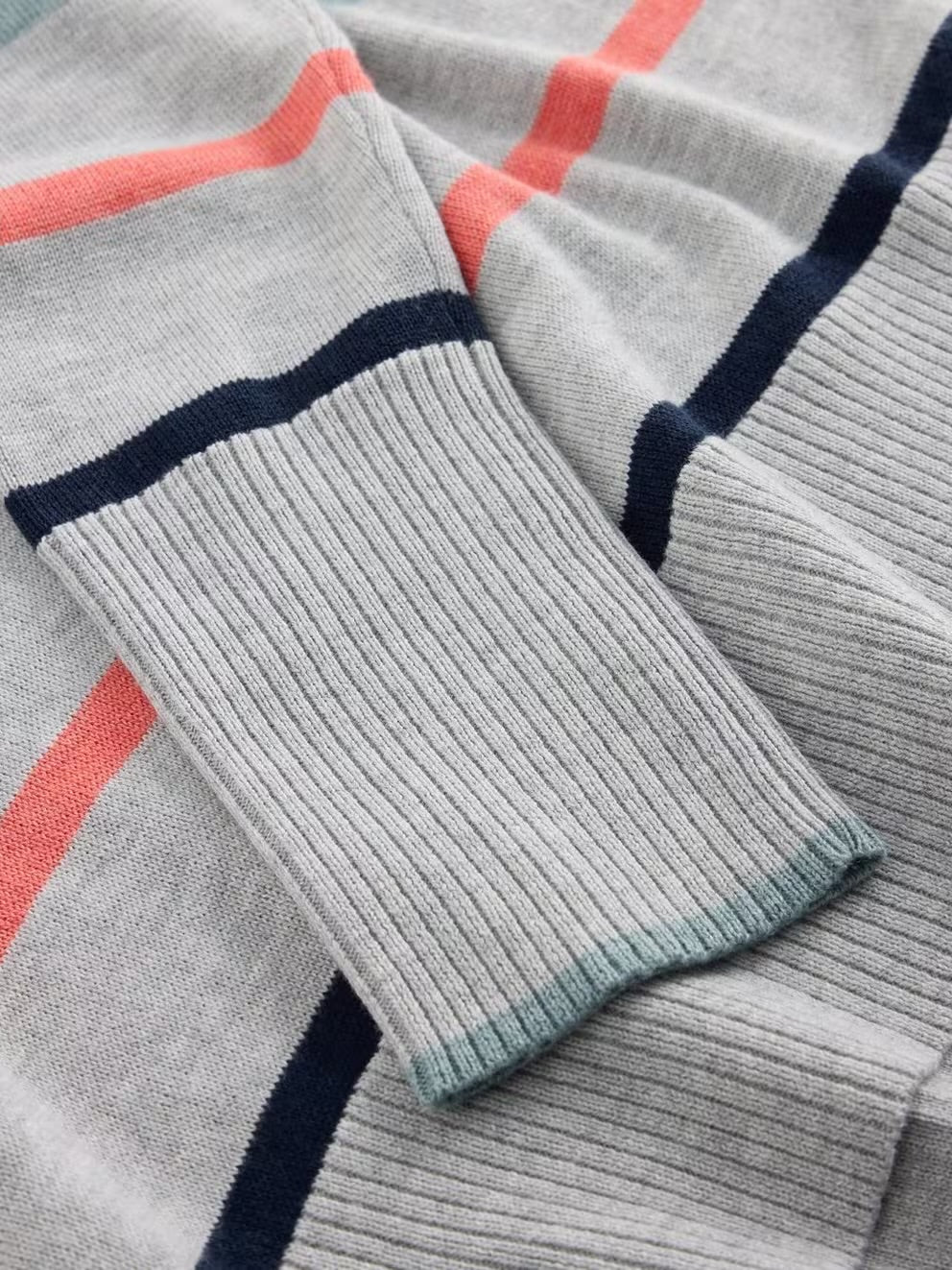 White Stuff Womens Olive Stripe Jumper 444048 Grey Multi Clothing UK8 / Grey,UK10 / Grey,UK12 / Grey,UK14 / Grey,UK16 / Grey,UK18 / Grey