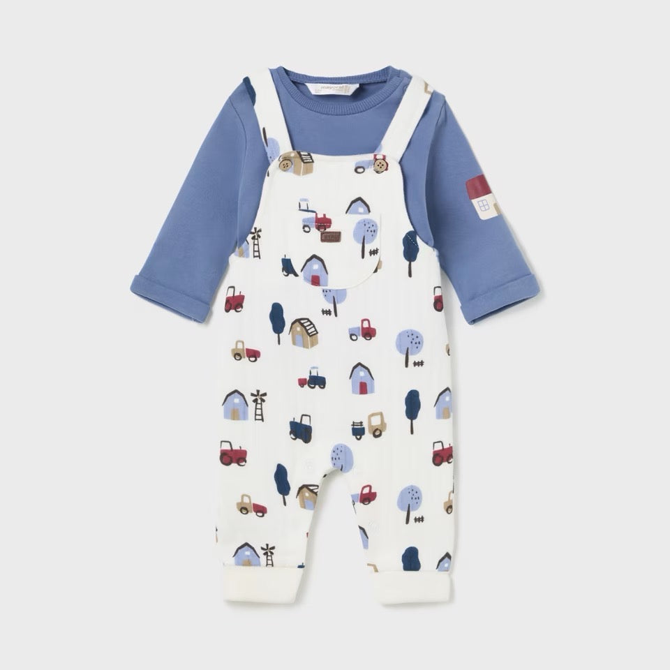 Mayoral Baby Boys Dungaree Set 2622 Blue Clothing 2-4M / Blue,4-6M / Blue,6-9M / Blue,12M / Blue