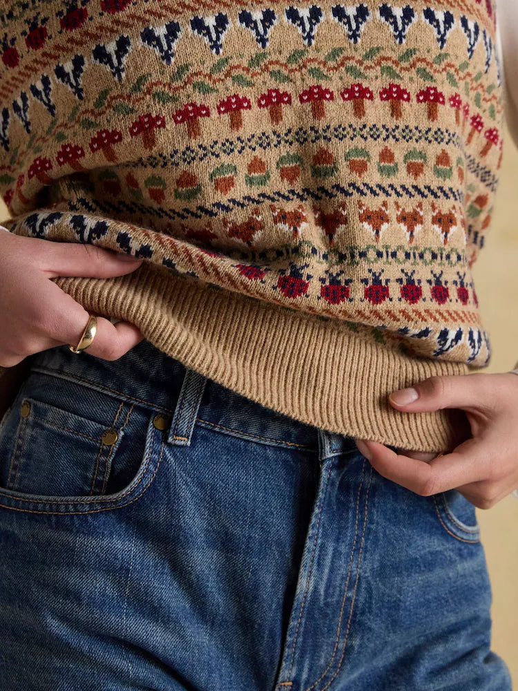 Joules Womens Woodland Tank Av0821 Oatmeal Clothing S / Brown,M / Brown,L / Brown,XL / Brown