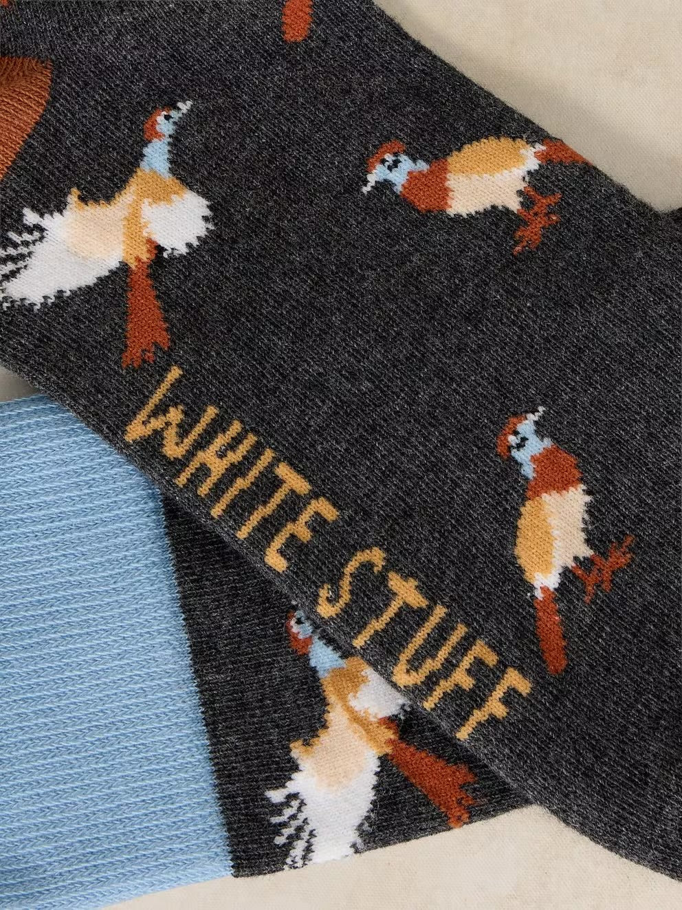 White Stuff Mens Pheasant Socks 446805 Dark Grey Clothing UK7-9 / Grey,UK10-12 / Grey