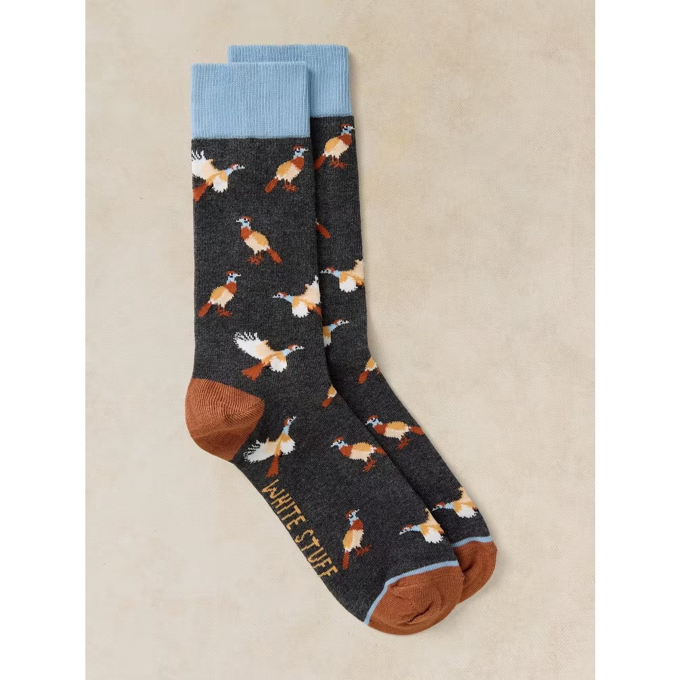 White Stuff Mens Pheasant Socks 446805 Dark Grey Clothing UK7-9 / Grey,UK10-12 / Grey
