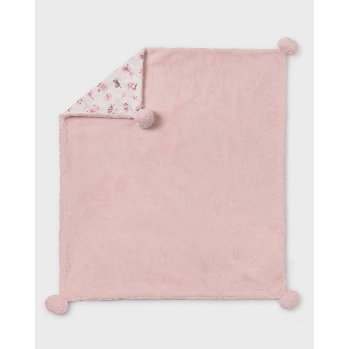 Mayoral Baby Girls Pom Pom Blanket 9492 Pink Bird Accessories ONE SIZE / Pink