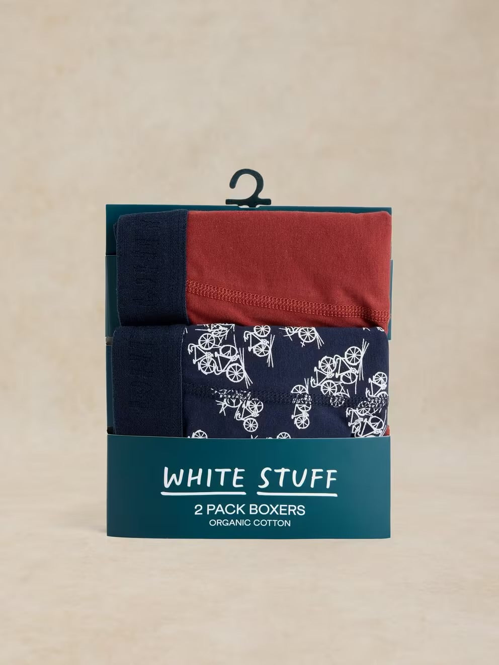 White Stuff Mens Hove 2 Pack Boxers 446759 Red Navy Clothing S / Navy,M / Navy,L / Navy,XL / Navy