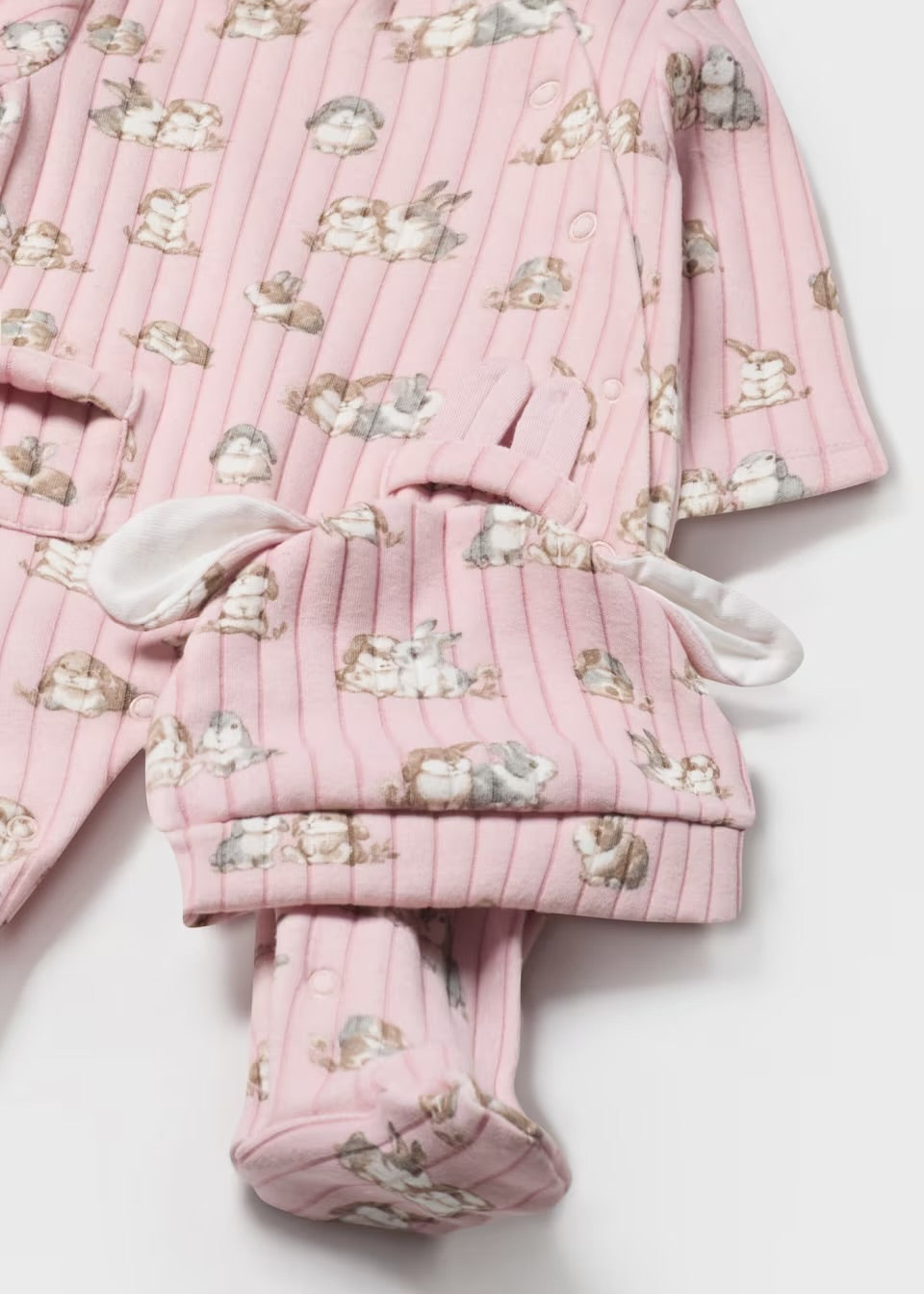 Mayoral Baby Girls Sleepsuit Set 2790 Pink Bunny Clothing 0-1M / Pink,1-2M / Pink,2-4M / Pink,4-6M / Pink,6-9M / Pink