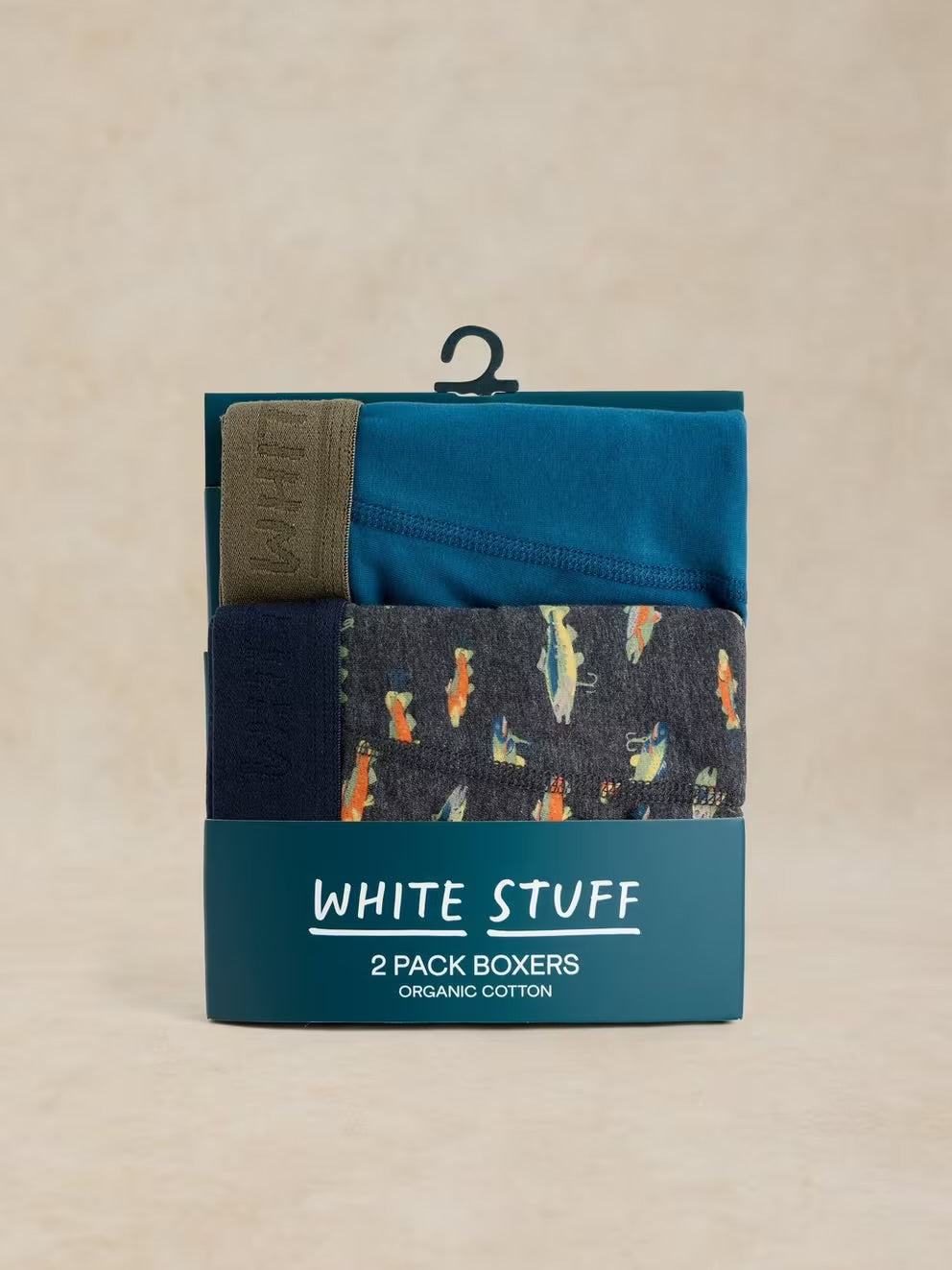 White Stuff Mens Hove 2 Pack Boxers 446759 Blue Black Clothing S / Black,M / Black,L / Black,XL / Black
