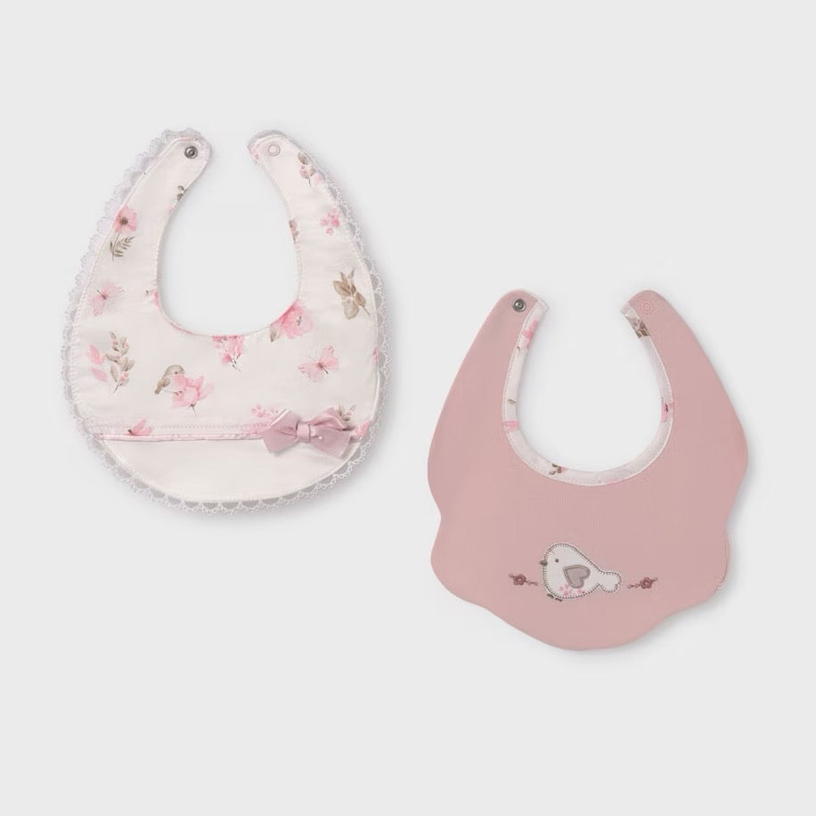 Mayoral 2 Piece Bib Set 9486 Pink Bird Accessories ONE SIZE / Pink