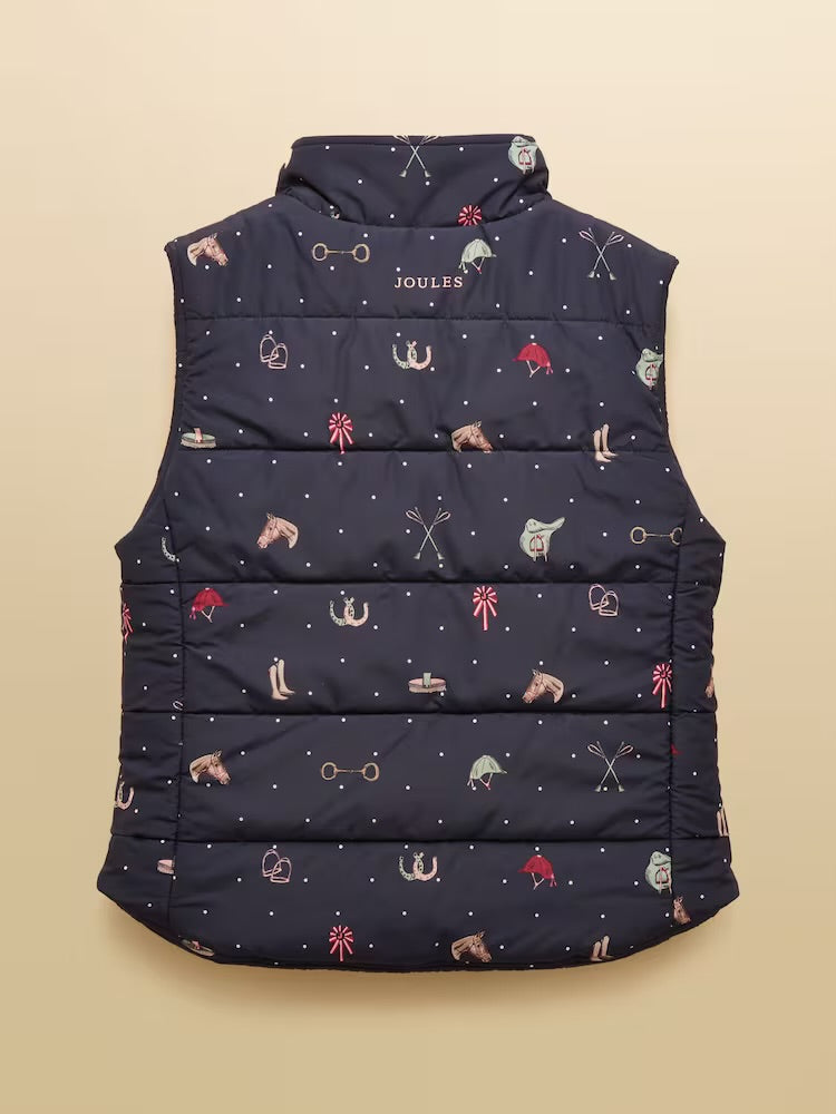 Joules Girls Atwell Reversible Gilet An2919 Horses Clothing 4YRS / Navy,5YRS / Navy,6YRS / Navy,8YRS / Navy,10YRS / Navy,12YRS / Navy