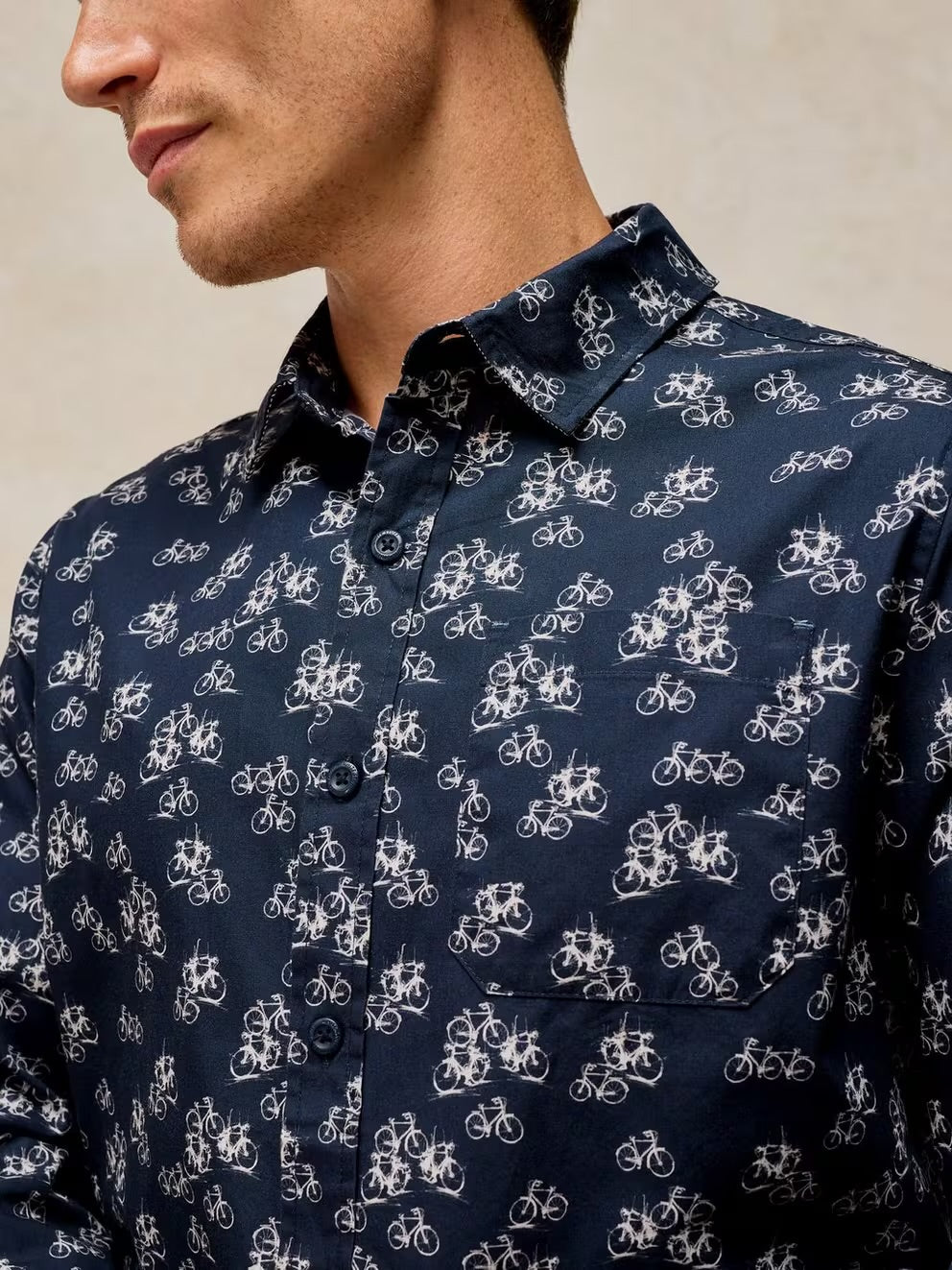 White Stuff Mens Finsbury Shirt 446964 Navy Print Clothing S / Navy,M / Navy,L / Navy,XL / Navy,XXL / Navy