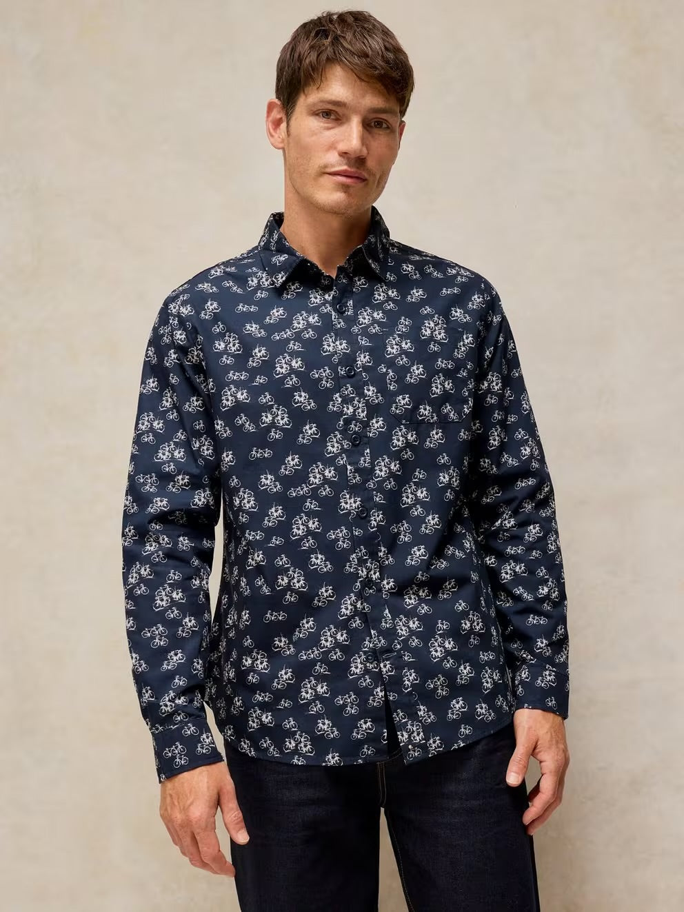 White Stuff Mens Finsbury Shirt 446964 Navy Print Clothing S / Navy,M / Navy,L / Navy,XL / Navy,XXL / Navy