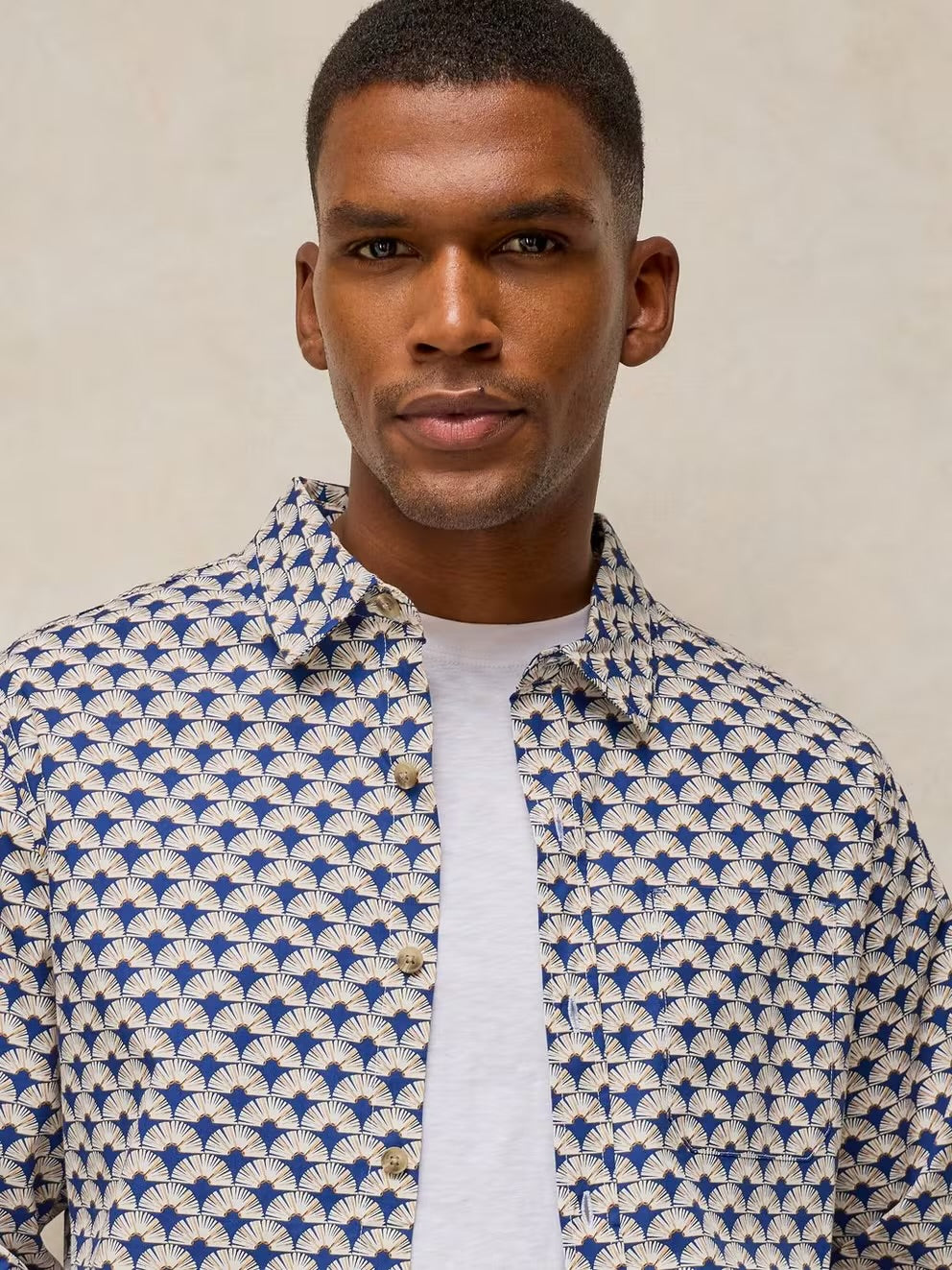White Stuff Mens Finsbury Shirt 446964 Blue Print Clothing S / Blue,M / Blue,L / Blue,XL / Blue,XXL / Blue