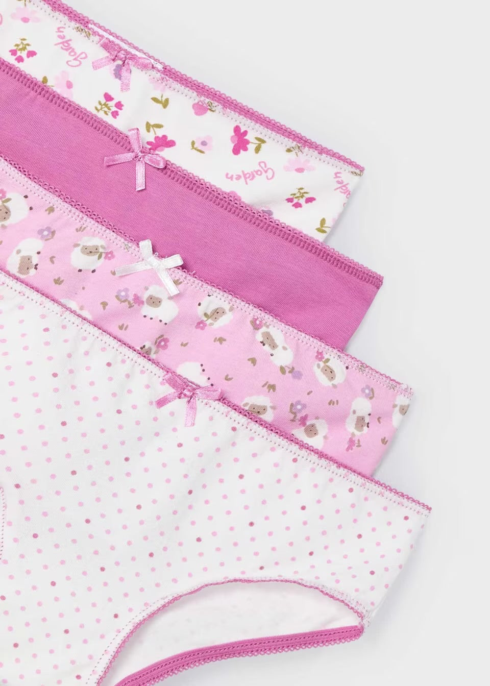 Mayoral Girls 4 Pack Underwear 10791 Pink Sheep Clothing 2YRS / Pink,4YRS / Pink,6YRS / Pink,8YRS / Pink