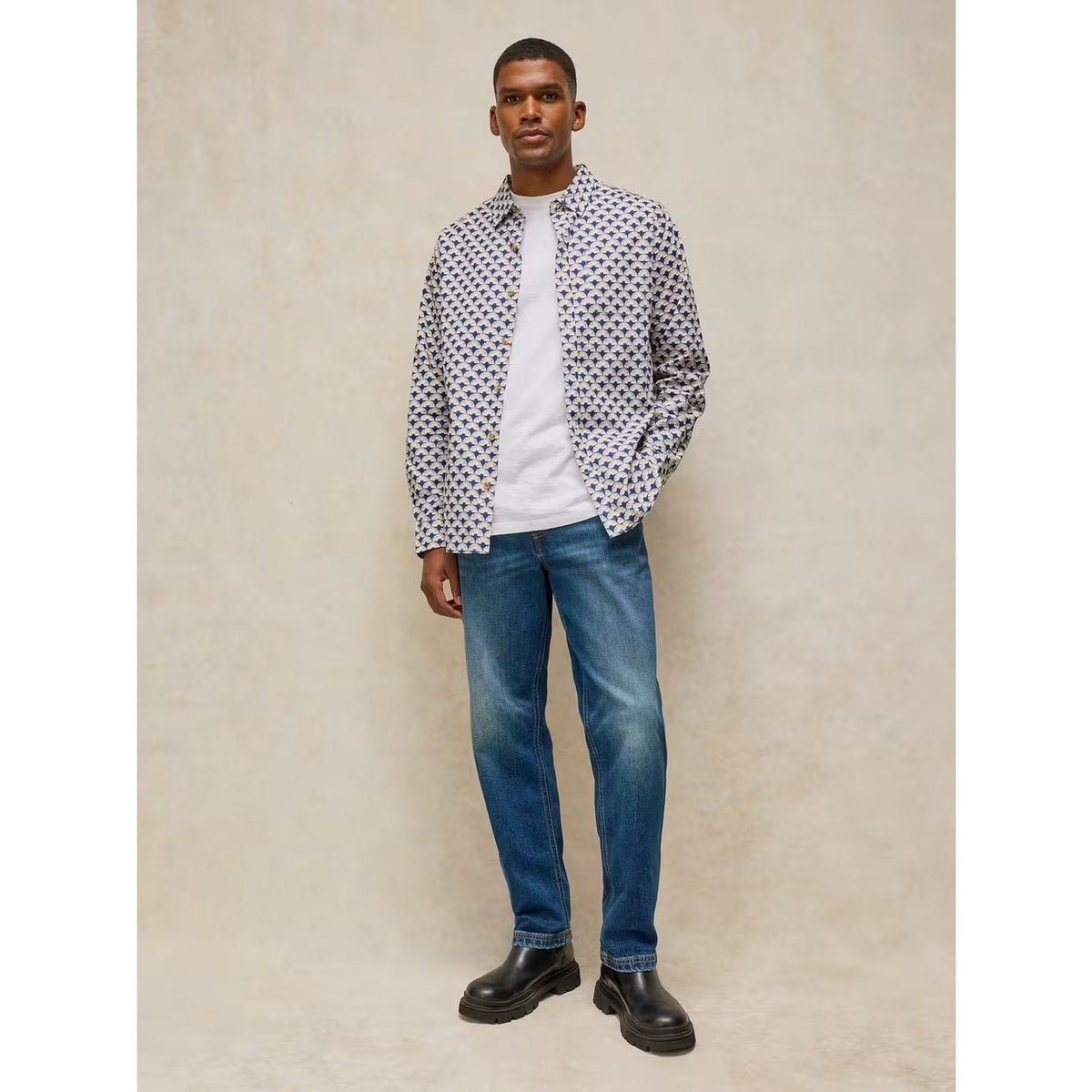 White Stuff Mens Finsbury Shirt 446964 Blue Print Clothing S / Blue,M / Blue,L / Blue,XL / Blue,XXL / Blue