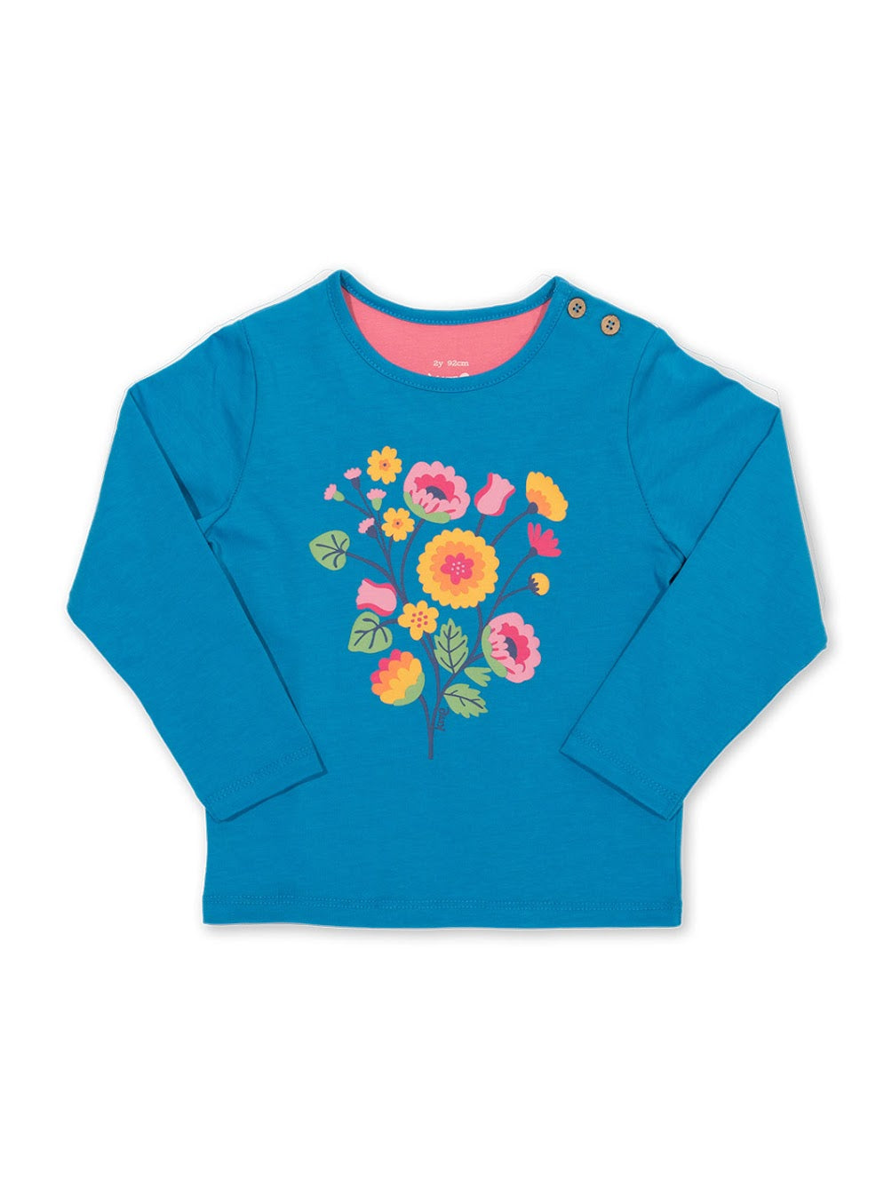 Kite Folk Floral Infant T-Shirt F023 Clothing 3-6M / Blue,6-9M / Blue,9-12M / Blue,12-18M / Blue,18-24M/2Y / Blue