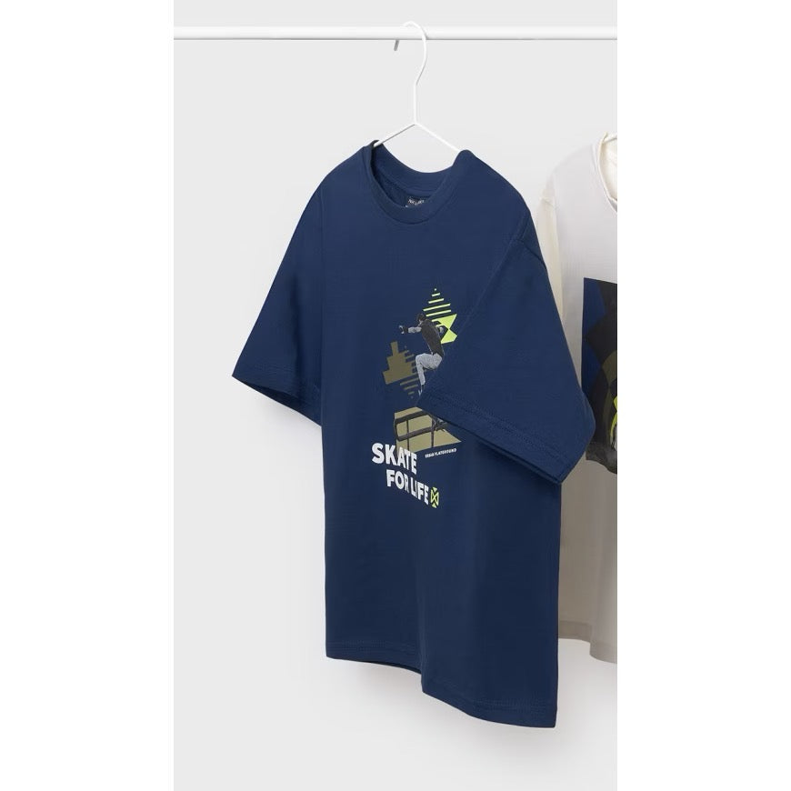 Mayoral Older Boys Skate Life T-Shirt 7083 Indigo Clothing 10YRS / Indigo,12YRS / Indigo,14YRS / Indigo,16YRS / Indigo