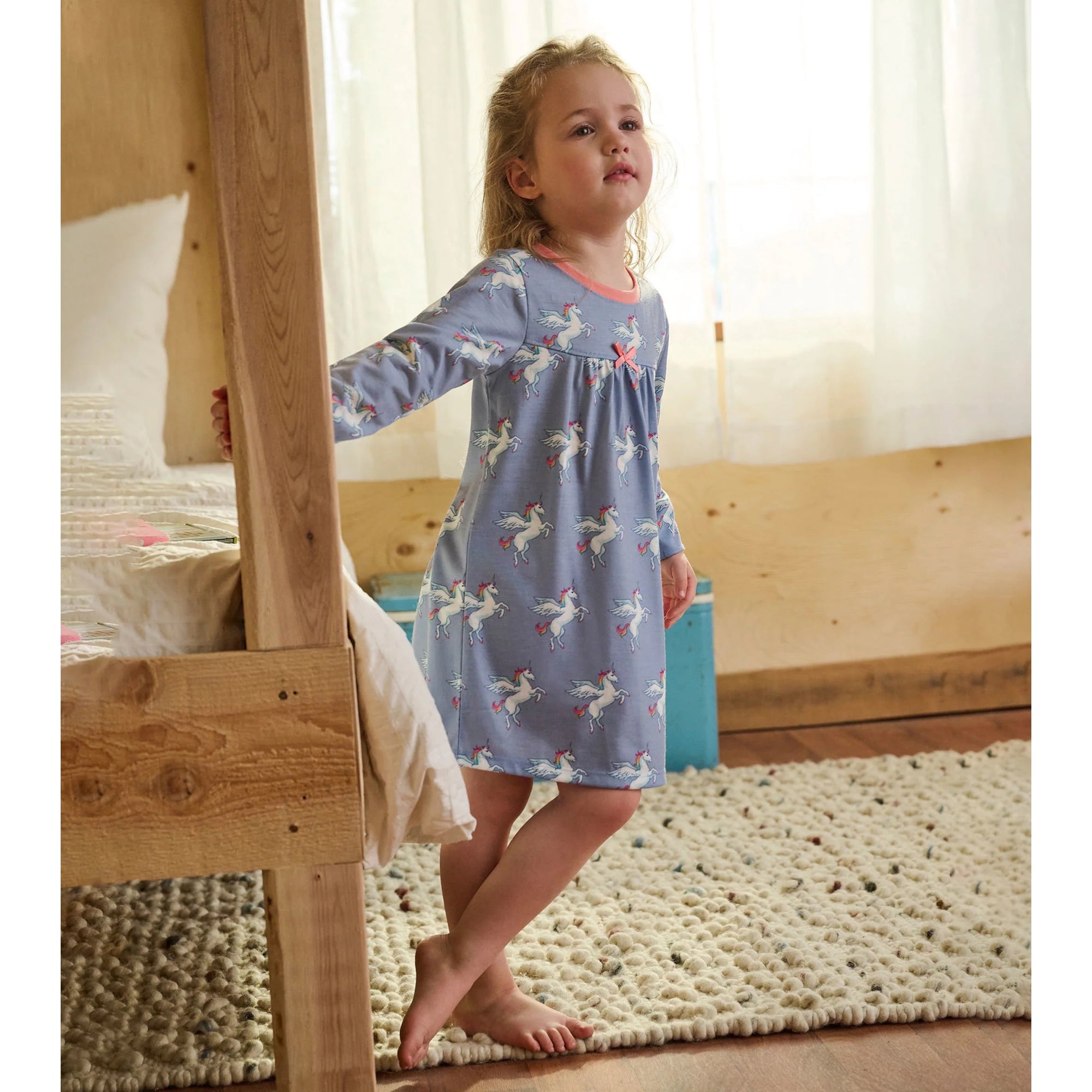 Hatley Rainbow Pegasus Nightdress S24rpk1241 Clothing 3YRS / Purple,4YRS / Purple,5YRS / Purple,6YRS / Purple,7YRS / Purple,8YRS / Purple,10YRS / Purple