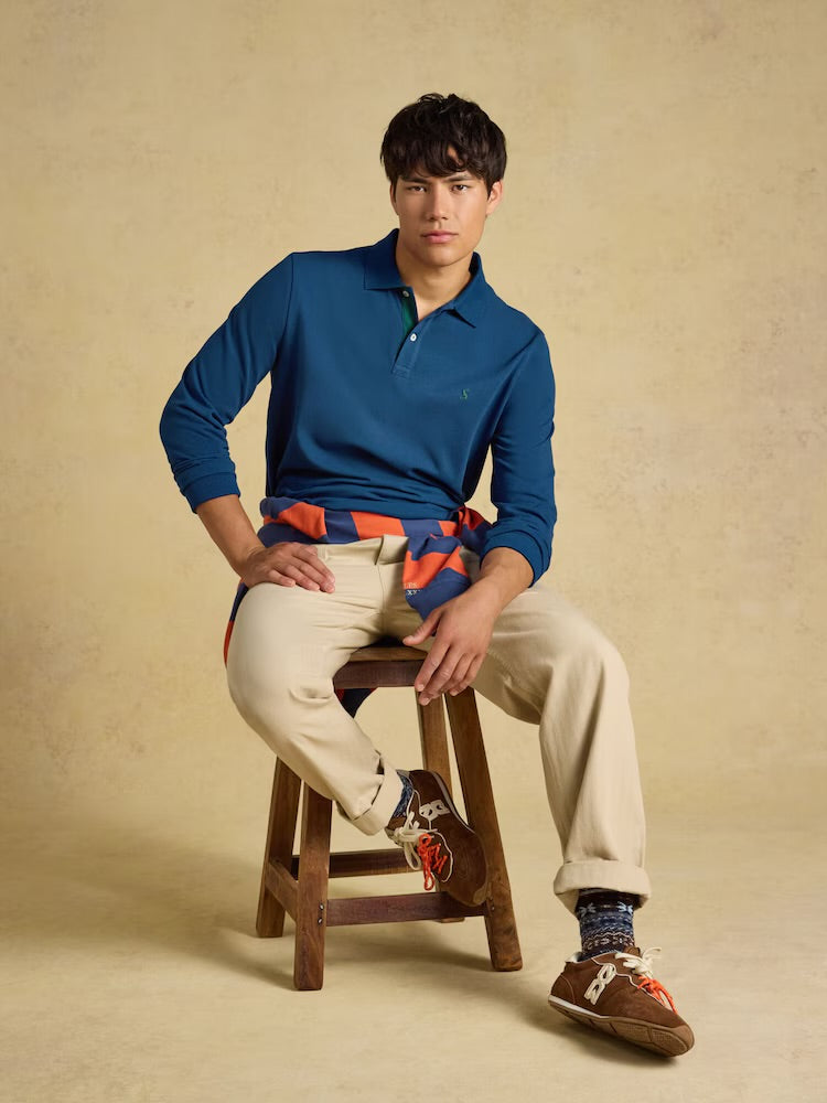 Joules Mens Woody Ls Polo Shirt W17-749 Blue Clothing S / Blue,M / Blue,L / Blue,XL / Blue,XXL / Blue