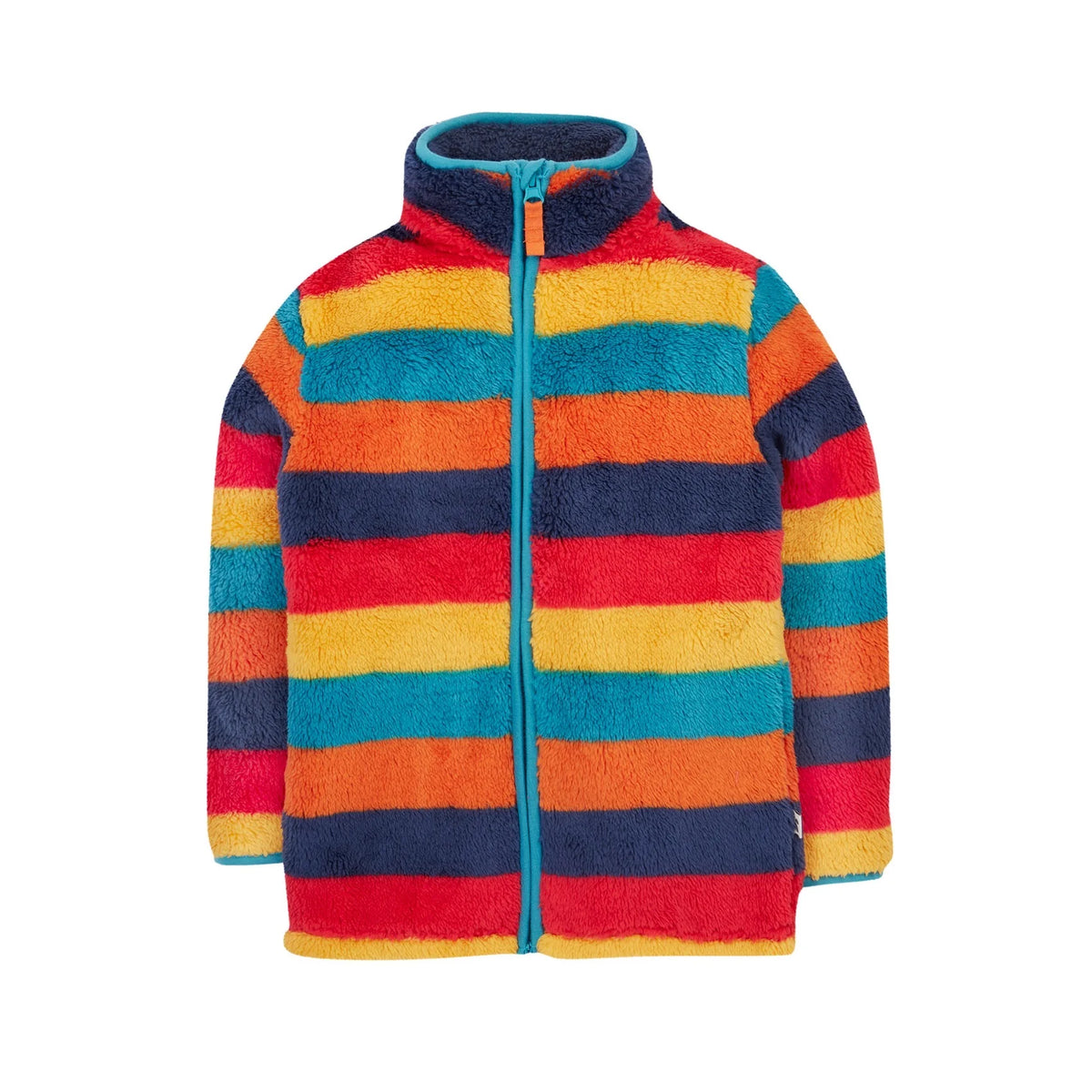 Frugi Infant Zipped Ted Fleece Autumn Stripe Clothing 12-18M / Multi,18-24M / Multi