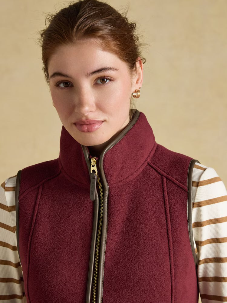 Joules Womens Heritage Gilet G60-809 Port Clothing UK8 / Port,UK10 / Port,UK12 / Port,UK14 / Port,UK16 / Port