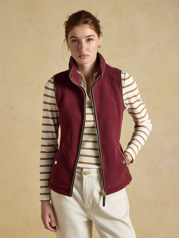 Joules Womens Heritage Gilet G60-809 Port Clothing UK8 / Port,UK10 / Port,UK12 / Port,UK14 / Port,UK16 / Port
