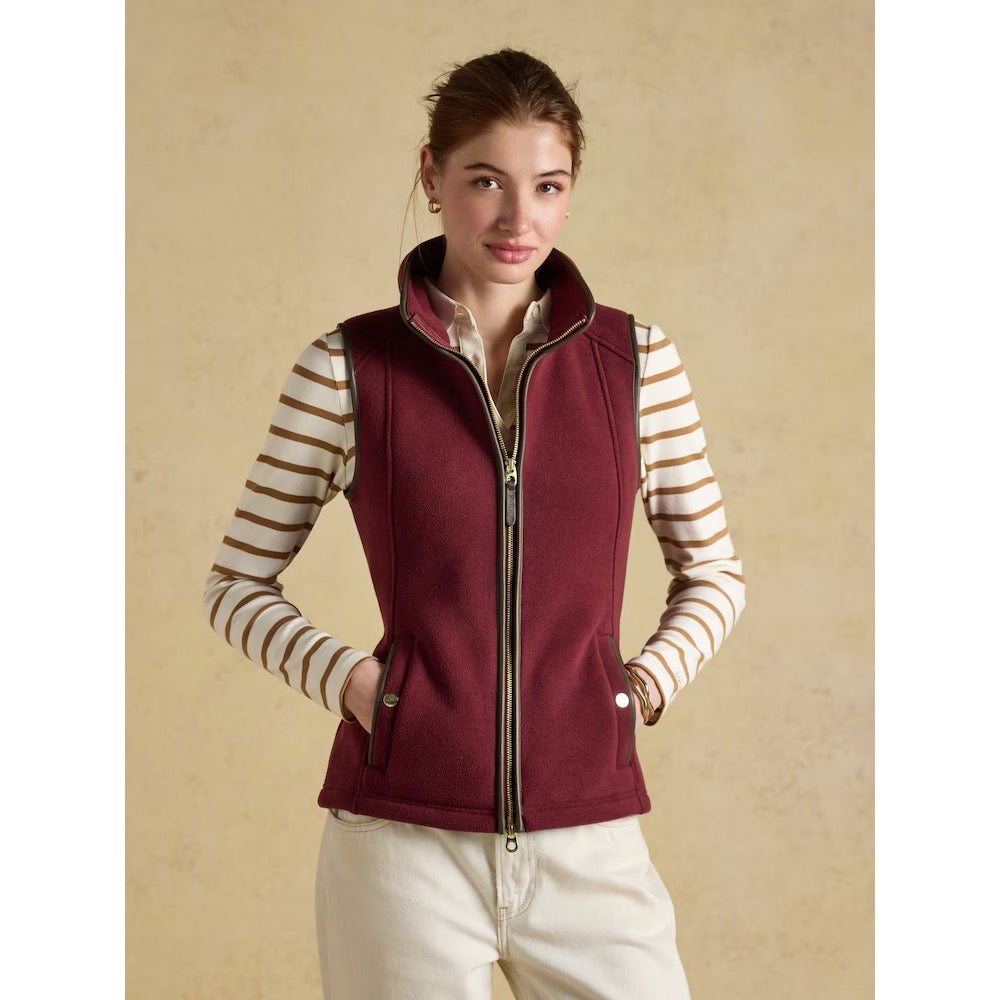 Joules Womens Heritage Gilet G60-809 Port Clothing UK8 / Port,UK10 / Port,UK12 / Port,UK14 / Port,UK16 / Port