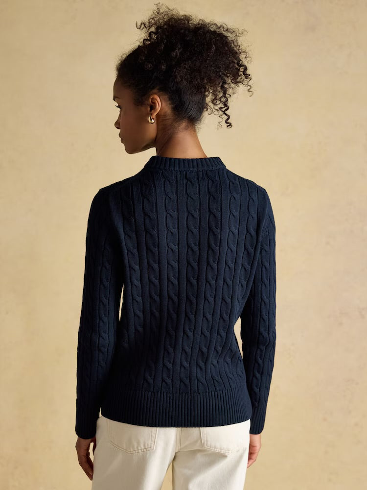 Joules Womens Classic Cable Sweater W78-283 Navy Clothing UK8 / Navy,UK10 / Navy,UK12 / Navy,UK14 / Navy,UK16 / Navy