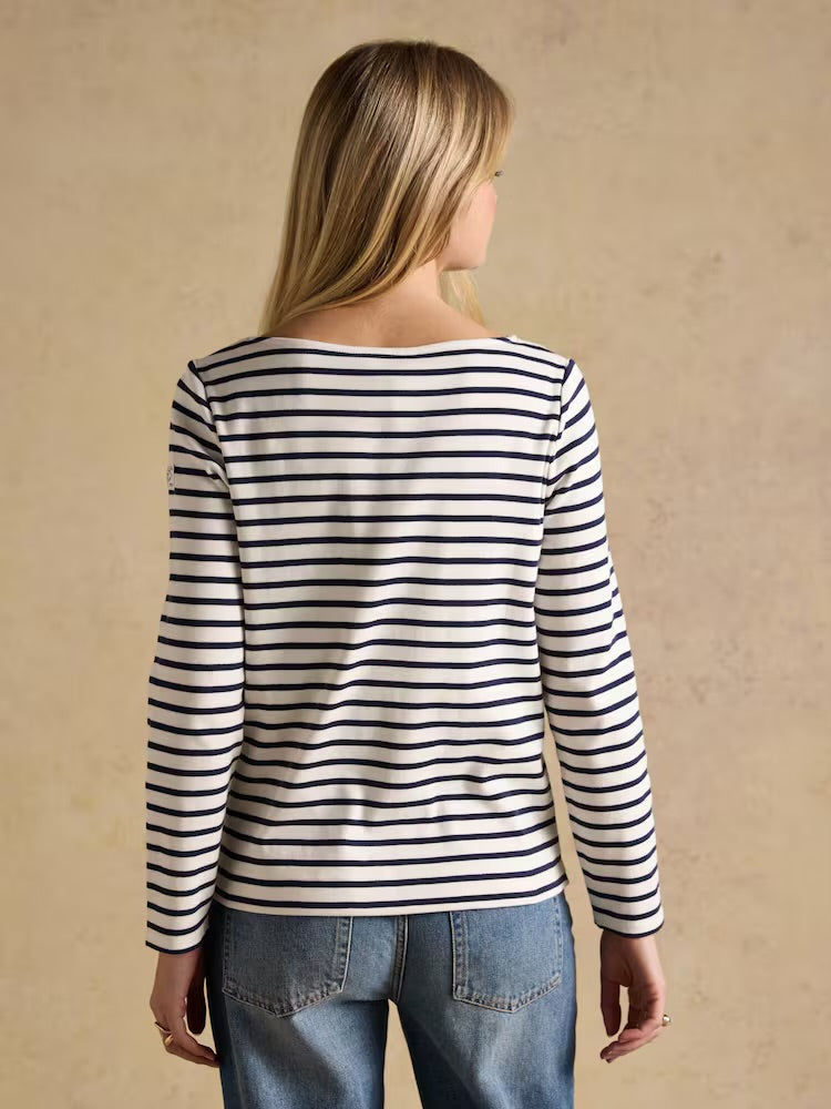 Joules Womens Harbour T-Shirt N58-835 Cream Stripe