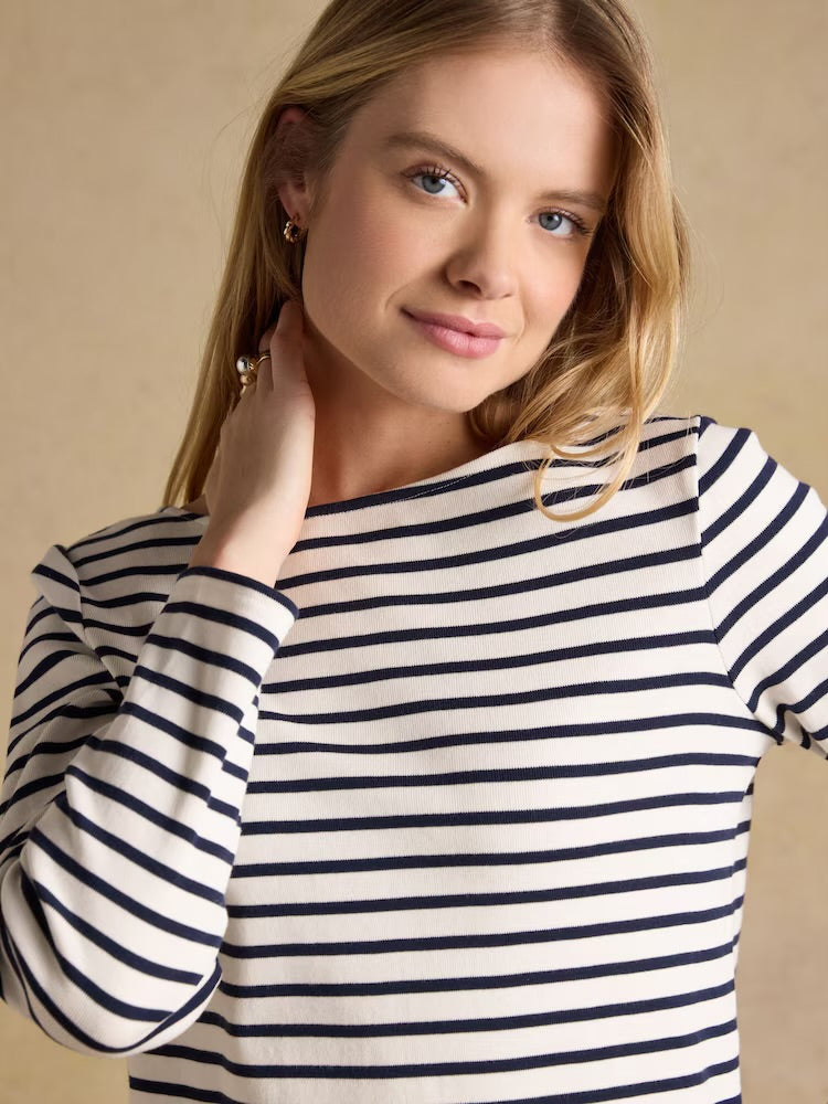 Joules Womens Harbour T-Shirt N58-835 Cream Stripe