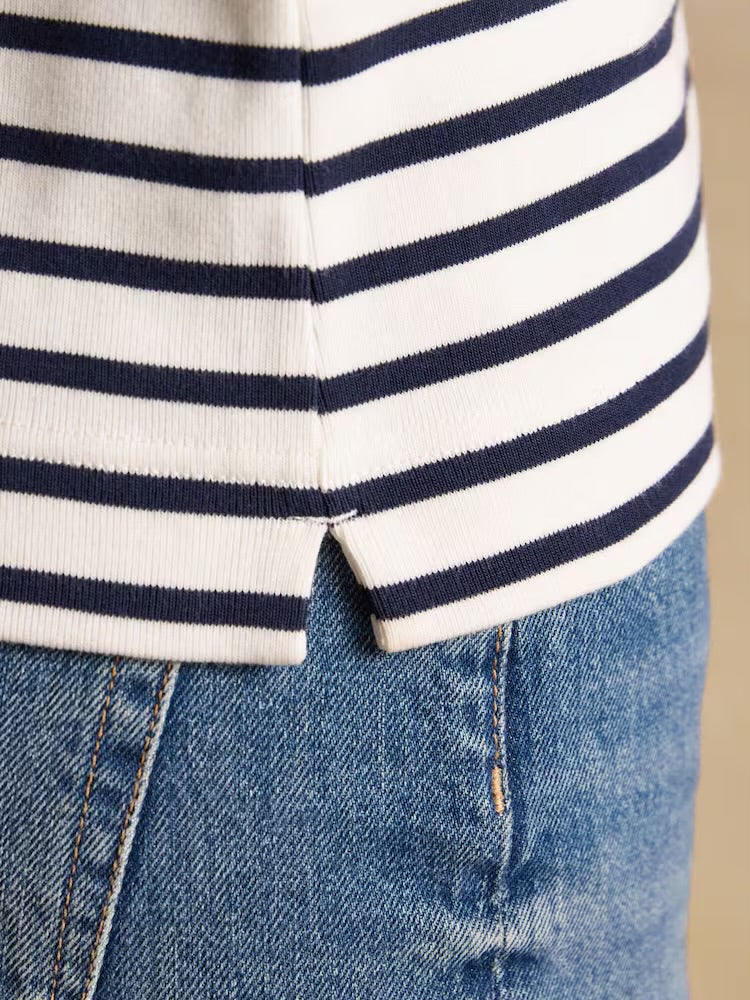 Joules Womens Harbour T-Shirt N58-835 Cream Stripe