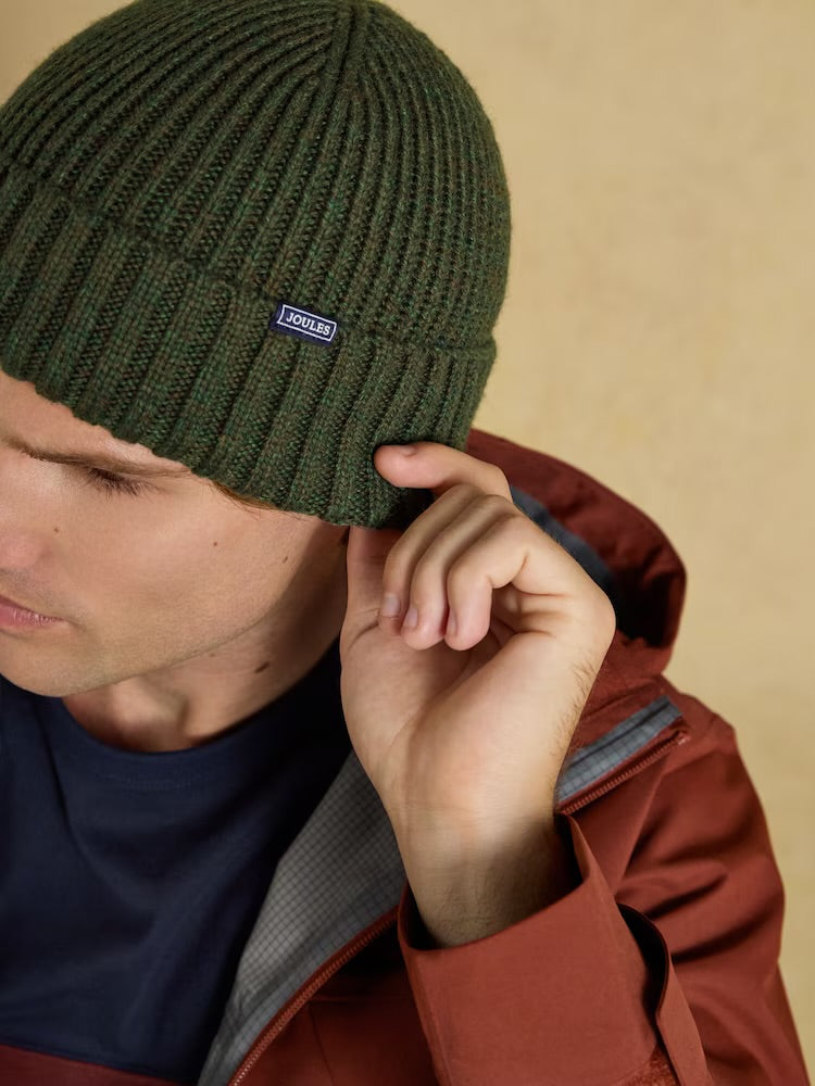 Joules Mens Hammond Beanie G13-672 Green Clothing ONE SIZE / Green