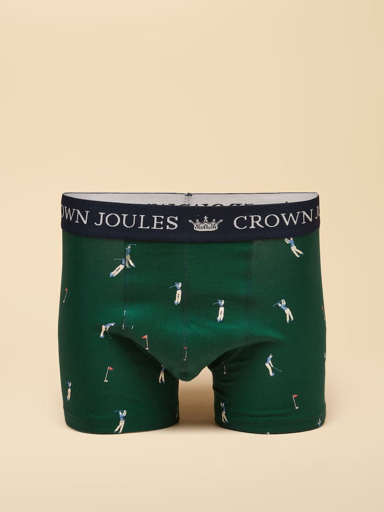 Joules Mens 2 Pack Boxer Shorts G48-169 Green Best By Par Clothing S / Green,M / Green,L / Green,XL / Green