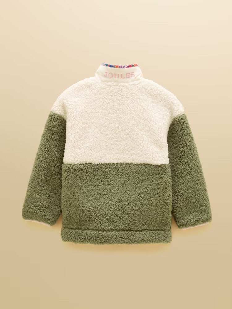 Joules Girls Tilly Zip Fleece Jacket V45-843 Khaki