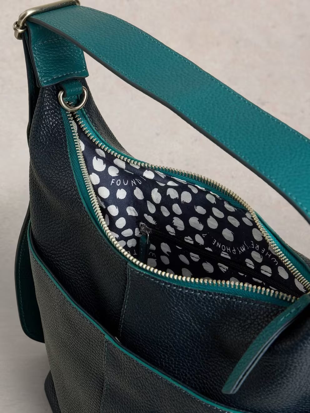 White Stuff Womens Sophia Leather Bag 444908 Dark Navy Accessories ONE SIZE / Navy