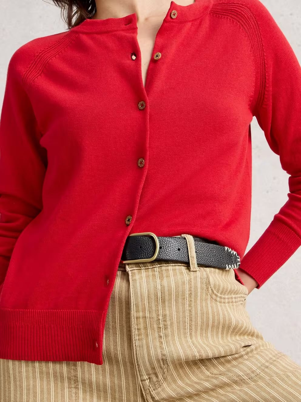 White Stuff Womens Lulu Cardigan 444074 Mid Red Clothing UK8 / Red,UK10 / Red,UK12 / Red,UK14 / Red,UK16 / Red,UK18 / Red