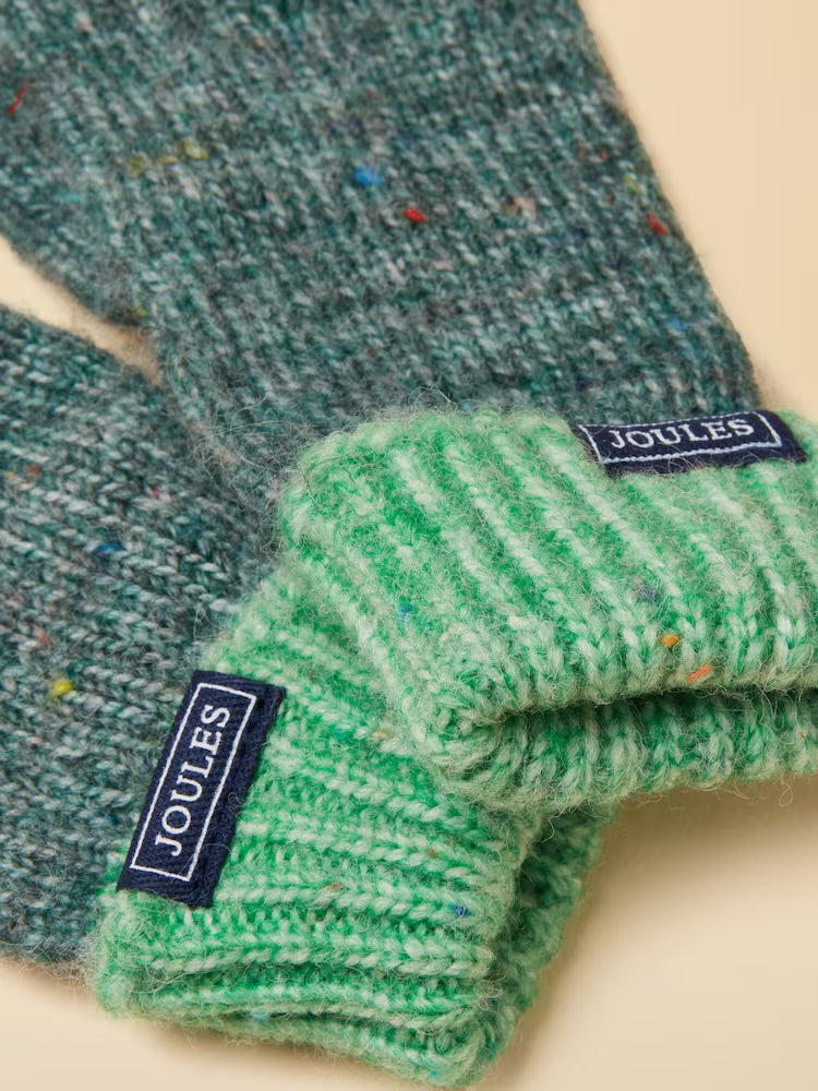 Joules Kids Colourblock Gloves Y38-406 Green Clothing 3-7YRS / Green,8-12YRS / Green
