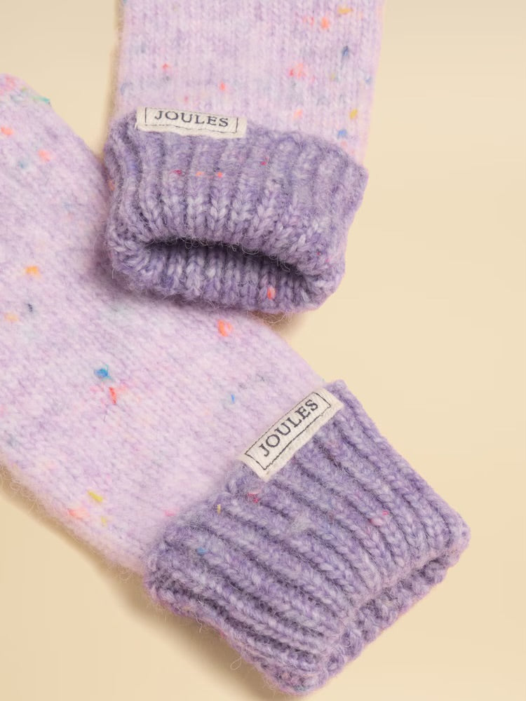 Joules Kids Colourblock Gloves V26-650 Lilac Clothing 3-7YRS / Lilac,8-12YRS / Lilac