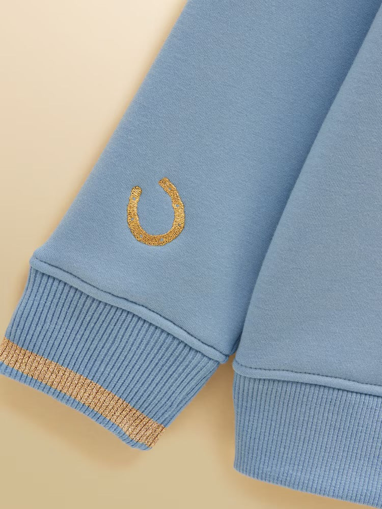Joules Girls Mackenzie Sweatshirt G15-995 Blue Horse Clothing 4YRS / Blue,5YRS / Blue,6YRS / Blue,8YRS / Blue,10YRS / Blue