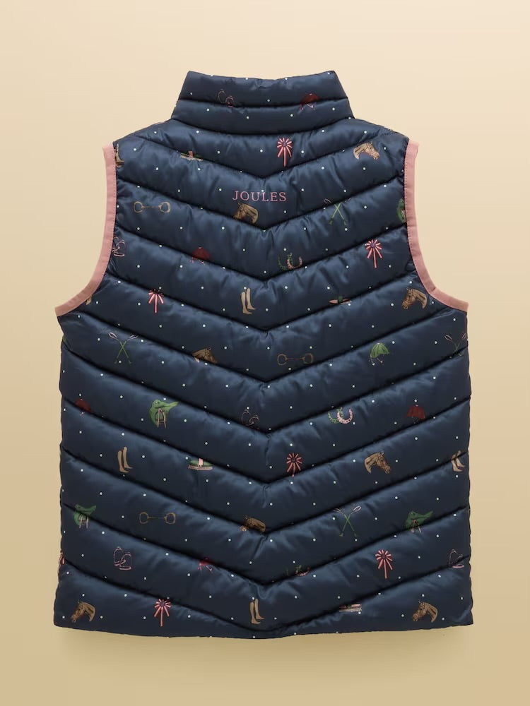 Joules Girls Crofton Gilet V29-053 Navy Horse Clothing 5YRS / Navy,6YRS / Navy,7YRS / Navy,8YRS / Navy,9YRS / Navy,10YRS / Navy