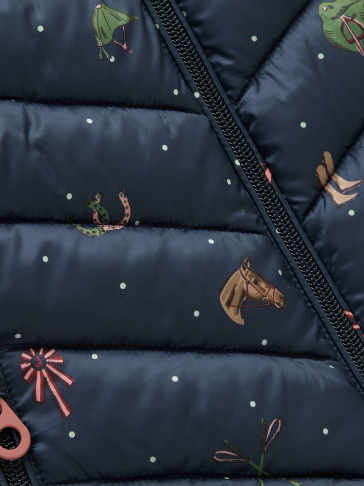 Joules Girls Crofton Gilet V29-053 Navy Horse Clothing 5YRS / Navy,6YRS / Navy,7YRS / Navy,8YRS / Navy,9YRS / Navy,10YRS / Navy